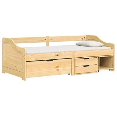 Abbildung von vidaXL Bett Tagesbett mit 3 Schubladen IRUN 90x200 cm Massivholz Kiefer