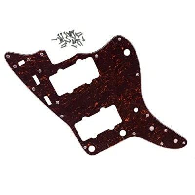 Abbildung von Dopro American Vintage Jazzmaster Guitar Pickguard Scratch Plate JM mit Schrauben für Fender Red Tortoise