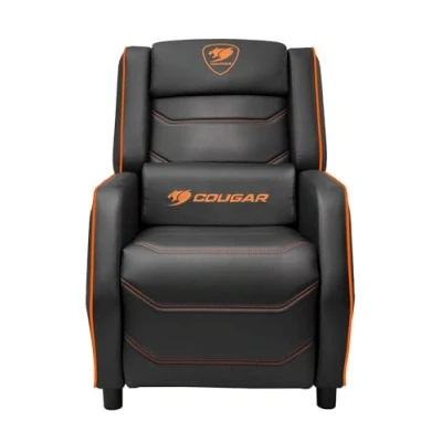 Abbildung von COUGAR Gaming Sofa Ranger S, Stahlrahmen, atmungsaktives PVC Leder, mit Lendenkissen, 157 Liegesystem, 160 kg Tragkraft, Orange