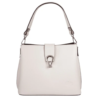 Abbildung von Cluty Umhängetasche echt Leder Damen Made in Italy elegante City Bag Shopper mit Drehverschluss 101015