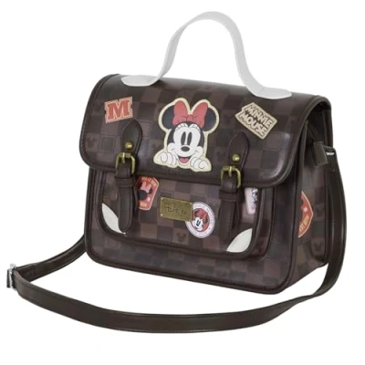 Abbildung von Disney Minnie Maus Journey Satchel Rucksack Schultertasche, Braun, 27 x 20 cm