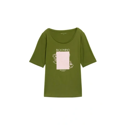 Abbildung von TOM Tailor Tshirt print, Damen, Größe: XL, Deep ivy green