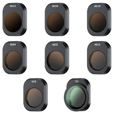 Abbildung von JJC ND CPL Filter Kit für DJI Mini 4 Pro, 8er Pack ND8 ND16 ND32 ND64 NND128 D256 ND512 Neutraldichte Fest Polarizer, Mehrfach Beschichtete Tragbare Pro Drohnen Zubehör