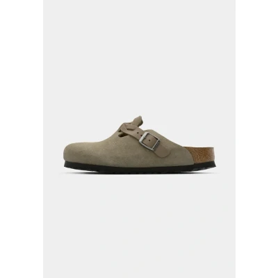 Abbildung von Birkenstock Boston Narrow Hausschuh, Damen, Größe: 35, Taupe Schuhe