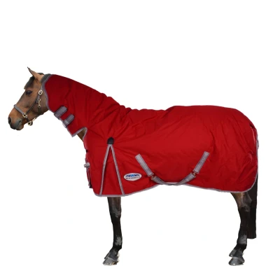 Abbildung von Weatherbeeta Heavy Turnout Rug Combo Neck Comfitec Classic 300g Red/Silver/Navy 75/120