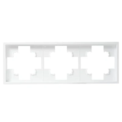 Abbildung von DIW Schalter SHALLOW Weiss Komponenten ESH 350 3 fach Rahmen