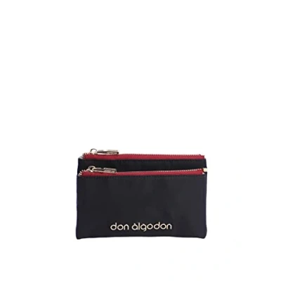 Abbildung von DON ALGODON Geldbörse für Damen mit Kreditkartenfächern und Geldbeutel Simona, Schwarz, 18x2x12 cm
