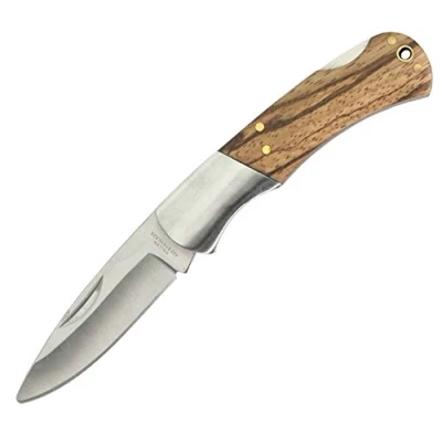 Abbildung von Haller Messer Taschenmesser Kinder Schnitzmesser Zebraholzgriff Back Lock, rostfrei