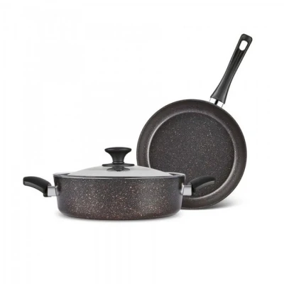 Abbildung von Karaca Topf Set Biogranit Blackgold Kochgeschirr Set, 3 Teilig