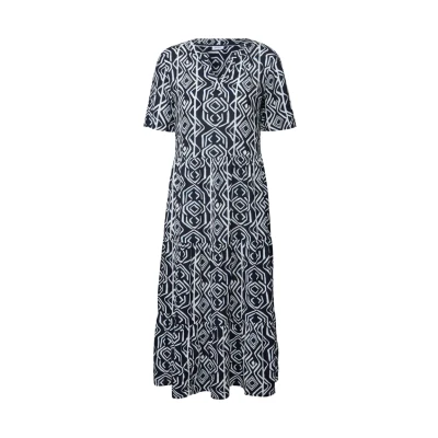 Abbildung von CECIL Damen B144417 Kleid mit Volants, Universal Blue, XL