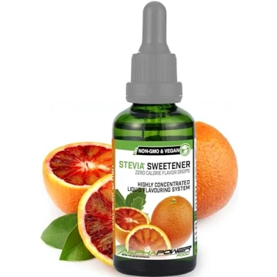 Abbildung von ALPHAPOWER FOOD Stevia, zuckerfreie flavour Drops Pink Grapefruit 100% natürliches liquid Aroma + Zuckerersatz für Wasser, Müsli, Süßspeisen, Smoothies