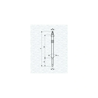 Abbildung von MAGNETI MARELLI 062900024304 Glühkerze 11,5V 10A M10X1 FORD: Transit Mk6 Kastenwagen, MONDEO 3 Kombi, Pritsche/Fahrgestell