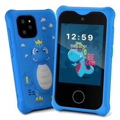 Abbildung von Adicop Pretend Smartphone,1080P 2.8 Zoll Touchscreen Digitalkamera für 38 Jahre Mädchen und Jungen Kinder Kamera&amp;Videokamera,Weihnachts&amp;Geburtstagsgeschenke Spielzeug mit 32GB SD Karte(Blau)