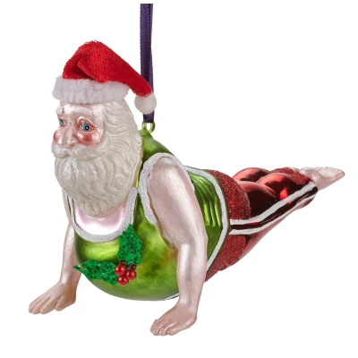 Abbildung von Giftcompany Hänger Yoga Santa Sphinx Haltung rot/grün 5,4cm (1 Stück)