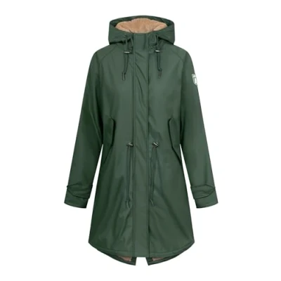 Abbildung von Derbe Friesetidaholm Regenjacke / wasserabweisende Jacke Kombu green caramel, Damen, Größe: 34, caramel