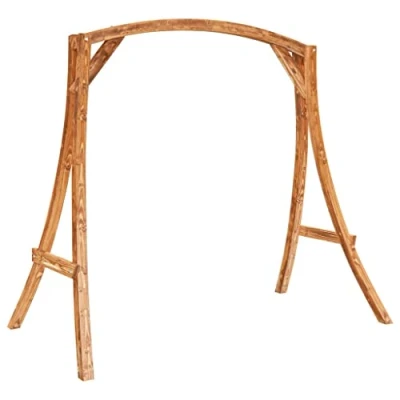 Abbildung von vidaXL Bugholz Schaukelgestell Holzgestell Gestell Rahmen für Hollywoodschaukel Gartenschaukel Schaukelbank Schaukel Teak Finish Massivholz