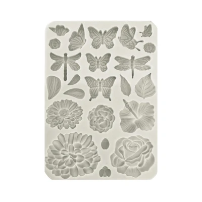 Abbildung von Stamperia Silicon Mould A5 for Scrapbooking, Bullet Journals and More, Butterflies Flowers, Non Stick, Suitable Air Dry Clay Perfect Crafts Gifting (Secret Diary)