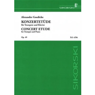 Abbildung von Konzert Etüde: für Trompete und Klavier. op. 49.