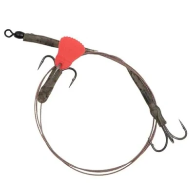 Abbildung von Fox Rage Predator Twin Treble Trace Vorfach Size 4 (52cm) Raubfisch Vorfächer