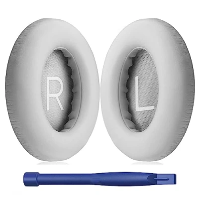 Abbildung von HATOFES Ohrpolster für Bose 700 Noise Cancelling Kopfhörer (NC700) Ersatz mit weichem PU Leder, luxuriöser Memory Schaum, zusätzliche Dicke, extra langlebige (Grau)