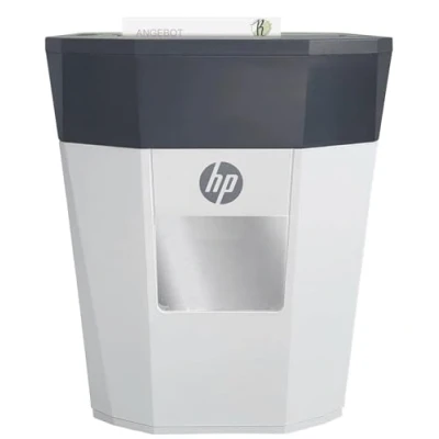 Abbildung von HP OneShred Auto 80CC Aktenvernichter mit Partikelschnitt bis 80 Blatt weiß
