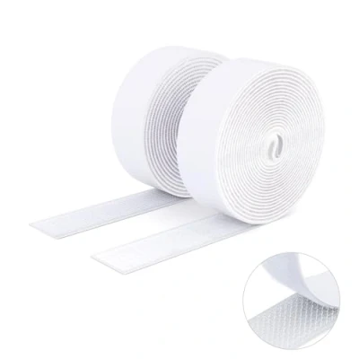 Abbildung von SUTOUG Klettband mit selbstklebend, 30 mm x 3 m, strapazierfähiges Hakenband und Schlaufenband, extra starker doppelseitiger Klettverschluss, Wandklebestreifen für den Innen Außenbereich, Weiß