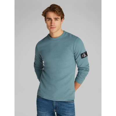 Abbildung von Calvin Klein Jeans Badge TEE Langarmshirt, Herren, Größe: Small, Trooper