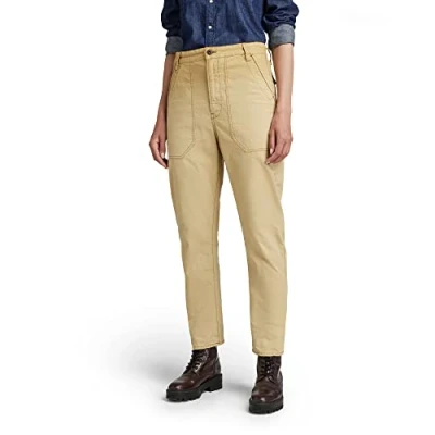 Abbildung von G STAR RAW Damen 3D Fatigue Boyfriend Hose, Beige (hemp vintage gd D22477 9740 D297), 28