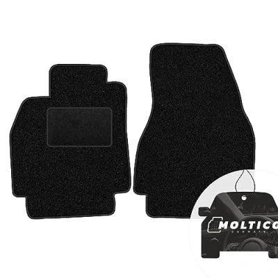 Abbildung von moto MOLTICO Vorne Fußmatten Auto Velours Autoteppiche Schwarz Automatten Set 2 teilig passend für Renault Megane II 2002 2008