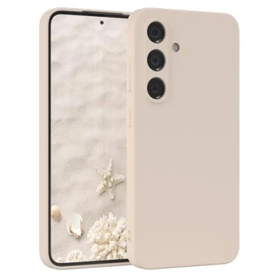 Abbildung von EAZY Case Silikonhülle für Galaxy S24 FE Hülle Silikon weich stoßfeste Handyhülle Schutzhülle mit Kameraschutz Dünn Premium Schutz Cover TPU Phone Bumper in Taupe