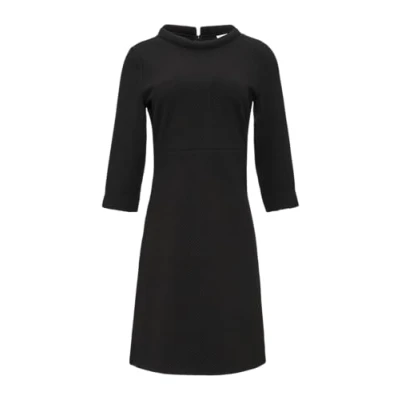 Abbildung von s.Oliver Black Label MIT Struktur Jerseykleid, Damen, Größe: 38, Schwarz