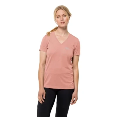 Abbildung von Jack Wolfskin Crosstrail T Tshirt basic, Damen, Größe: Medium, Rose dawn