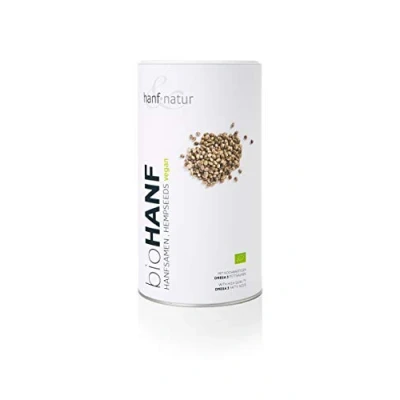 Abbildung von Hanf &amp; Natur Bio Hanfsamen 1kg Vegan, reich an Omega 3 und essentiellen Aminosäuren Aus Deutschland Europa