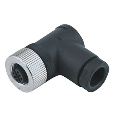 Abbildung von 5 St. M12 Sensor /Aktor Stecker Steckerverbinder 4 polige weiblich Buchse gewinkelt PG9