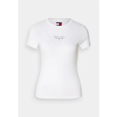 Abbildung von Tommy Jeans W ESS LOGO EXT Tshirt print, Damen, Größe: 32, Ecru