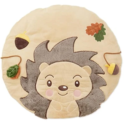Abbildung von Krabbeldecke BIECO Baby Ø 70 cm Igel Motiv Activity Decke für Geeignet Spielbogen Plüsch Spielmatte Spieldecke Krabbelmatte Spieltrapez,