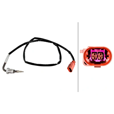 Abbildung von HELLA 6PT 358 226 291 Sensor, Abgastemperatur SEAT: Leon III ST, Schrägheck, Arona, AUDI: A3 Sportback, SKODA: Superb Kombi