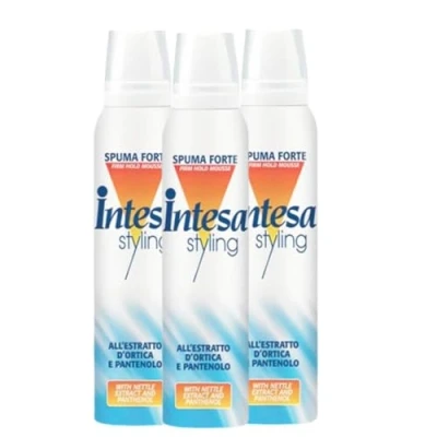 Abbildung von Intesa Stylingschaum für starkes Haar mit Brennnessel Extrakt und Panthenol, Mini Größe 75 ml (3)