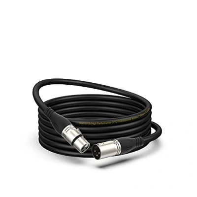 Abbildung von NUOSIYA XLR Kabel 6m 1Pack Mikrofonkabel, 3 Pin Stecker auf Buchse Mikrofonkabel für Mikrofon, Verstärker, Mischpult, Lautsprecher