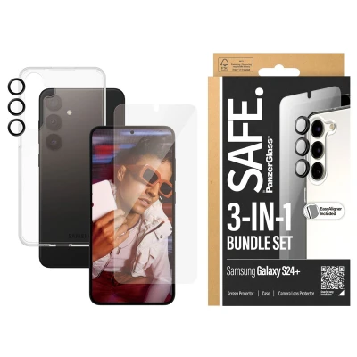 Abbildung von Samsung Galaxy S24 Plus Hülle Kunststoff PanzerGlass Hard Case/Backcover Handyhülle Transparent Shockproof/Stoßfest