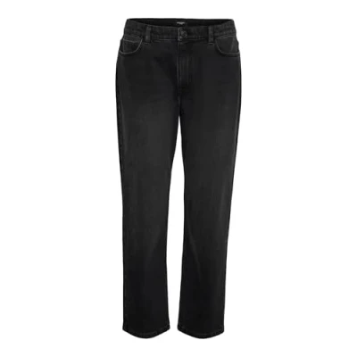 Abbildung von Vero Moda Vmkyla Geschnitten Jeans Straight Leg, Damen, Größe: 29x30, Black denim