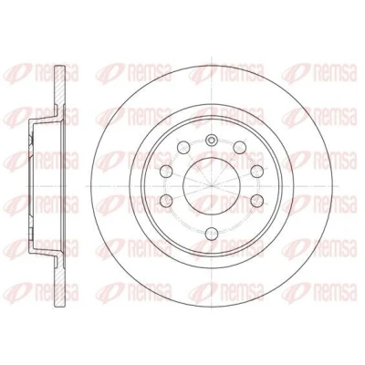 Abbildung von REMSA 6688.00 Bremsscheibe Hinterachse 278, 278 12 5 voll OPEL: Vectra C Caravan, Signum CC, SAAB: 9 3 Limousine, Kombi, Cabrio