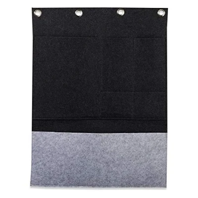 Abbildung von CEPEWA Hängeaufbewahrung Hängeorganizer aus Filz mit 4 Taschen anthrazit/grau, Aufhängetasche Türaufhängetasche