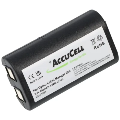 Abbildung von Akku passend für Dymo LabelManger 260, Li Ion, 7,4V, 650mAh, 4,8Wh