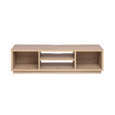 Abbildung von Iris Ohyama, TV Möbel, Schrank, Bank, Halterung für Bildschirme bis zu 65 Zoll, 4 Regale, Kabelauslass, Verstellbare Füße, Schlafzimmer, Wohnzimmer Cabinet Standard OTS 150S Hellbraun