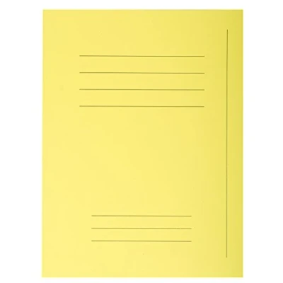 Abbildung von Exacompta 435005E Packung 50 Forever Aktendeckel (mit Beschriftungsfeld aus Recycling Karton 250 g, DIN A4, 21 x 29,7 cm) kanariengelb