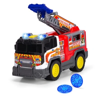 Abbildung von Dickie Toys Spielzeug Feuerwehr Spielfahrzeug Auto Go Action / City Fire Rescue Unit