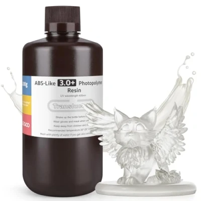 Abbildung von ELEGOO ABS Like Resin 3.0 Plus, 3D Drucker 405nm Rapid UV härtendes Photopolymer Harz, Hohe Präzision für LCD Transluzent 1kg