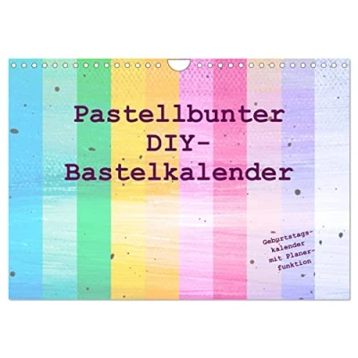 Abbildung von Pastellbunter DIY Bastelkalender (Wandkalender 2025 DIN A4 quer), CALVENDO Monatskalender