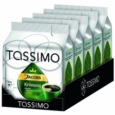 Abbildung von Tassimo Jacobs Krönung, Kaffee, Arabica, Kaffeekapsel, 5 x 16 T Discs